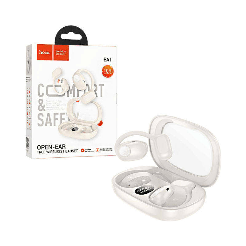Hoco Wireless Open Ear Headphone EA1 Spectrum Milky-سماعات ويرليس