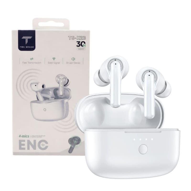 TEN SPACE TS-X23 4 Mics with ENC Earbuds سماعات ايربود بلوتوث