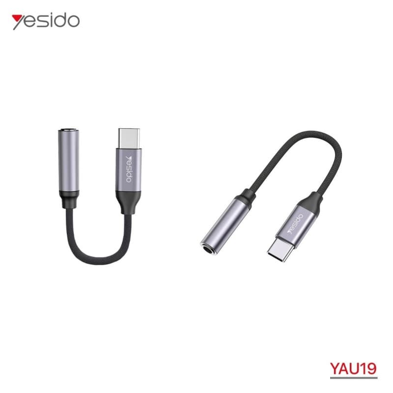 تحويلة الصوت YESIDO YAU-19 من موصل Type-C الى 3.5 ملم.