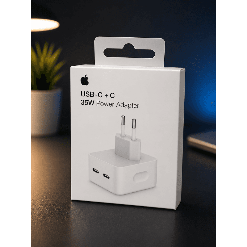 عظمة شاحن ايفون USB-C بقدرة 35 واط تصميم عملي وأداء قوي ، مدخلين Type C ، موديلA2306