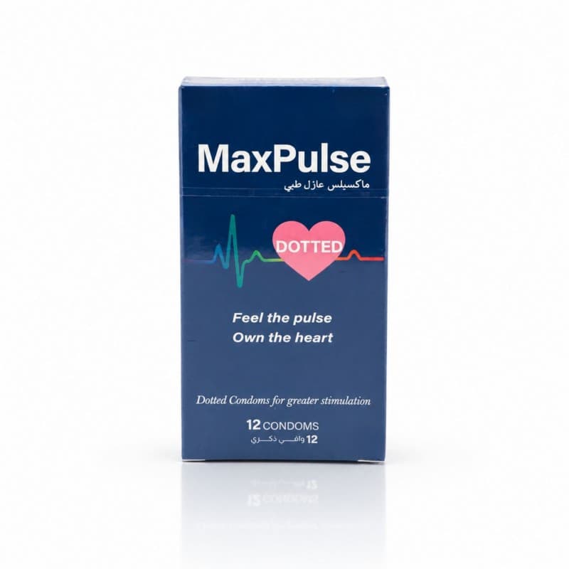MaxPulse Dotted Condoms 12PCS (W:52mm, L:180mm) واقي ذكري