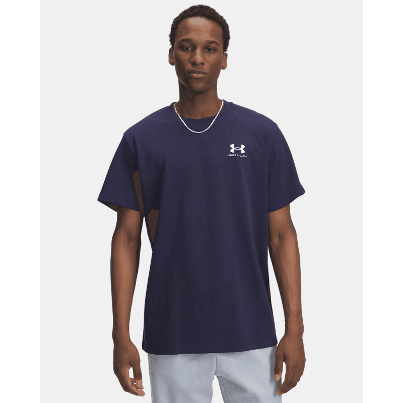 Under Armour Men's Logo Embroidered Heavyweight Short Sleeve T-Shirt