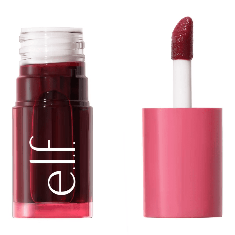 E.l.f. Sheer for It Blush Tint Buildable Stain for Lips + Cheeks Left on Red 0.22 Fl Oz