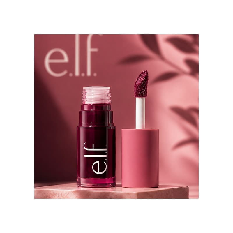 E.l.f. Sheer for It Blush Tint Buildable Stain for Lips + Cheeks Plums up 0.22 Fl Oz