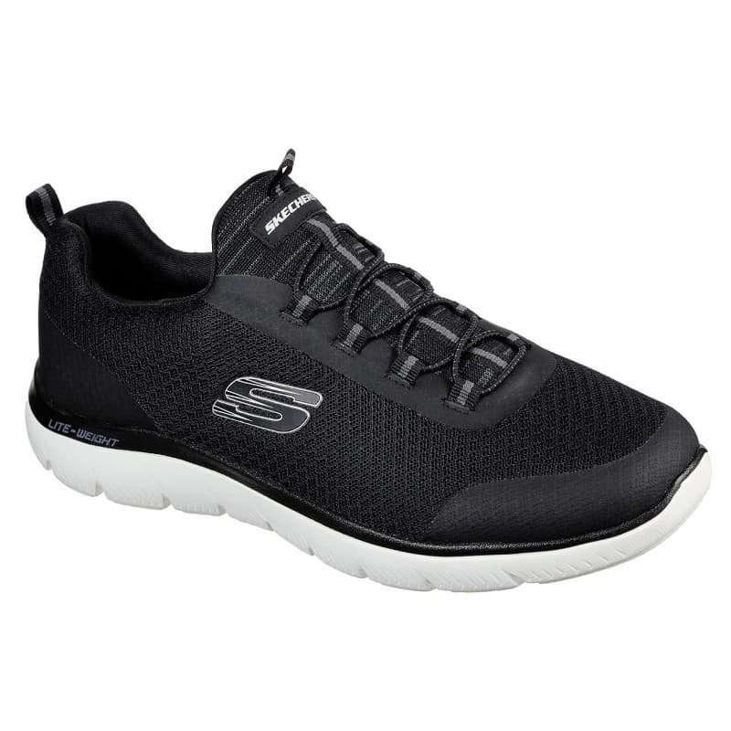 حذاء سكيتشرز سميتس- ريبينسكي للرجال لون أسود ونعل ابيض- Skechers Men's Summits-Repinski Shoes